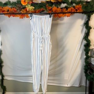 Full length strapless romper from Forever 21, size small